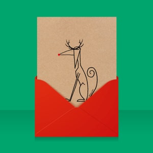 Tarjeta de Navidad Saluki