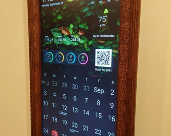 Digital Wall Display and Calendar  - Smart Screen (Textured Frame)