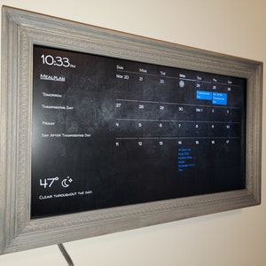 Digital Wall Display and Calendar Smart Screen Textured Frame image 3