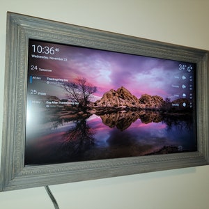 Digital Wall Display and Calendar Smart Screen Textured Frame image 4