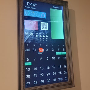 Digital Wall Display and Calendar Smart Screen Textured Frame image 2