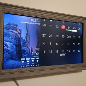 Digital Wall Display and Calendar Smart Screen Textured Frame image 5