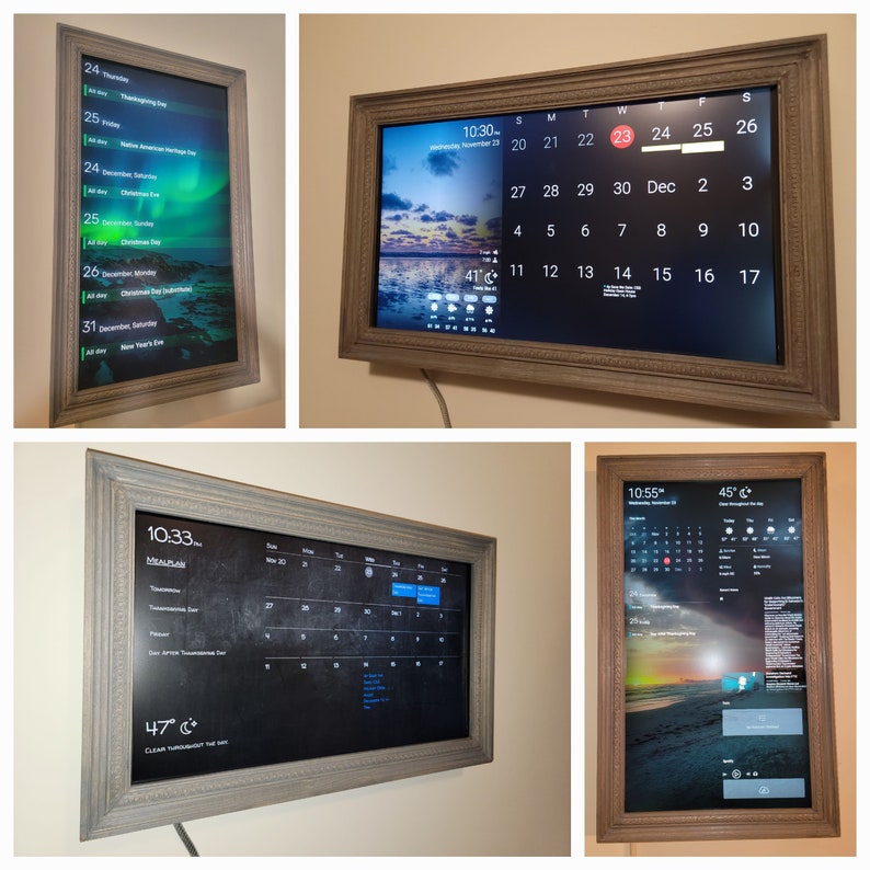 Digital Wall Display and Calendar Smart Screen Textured Frame image 6