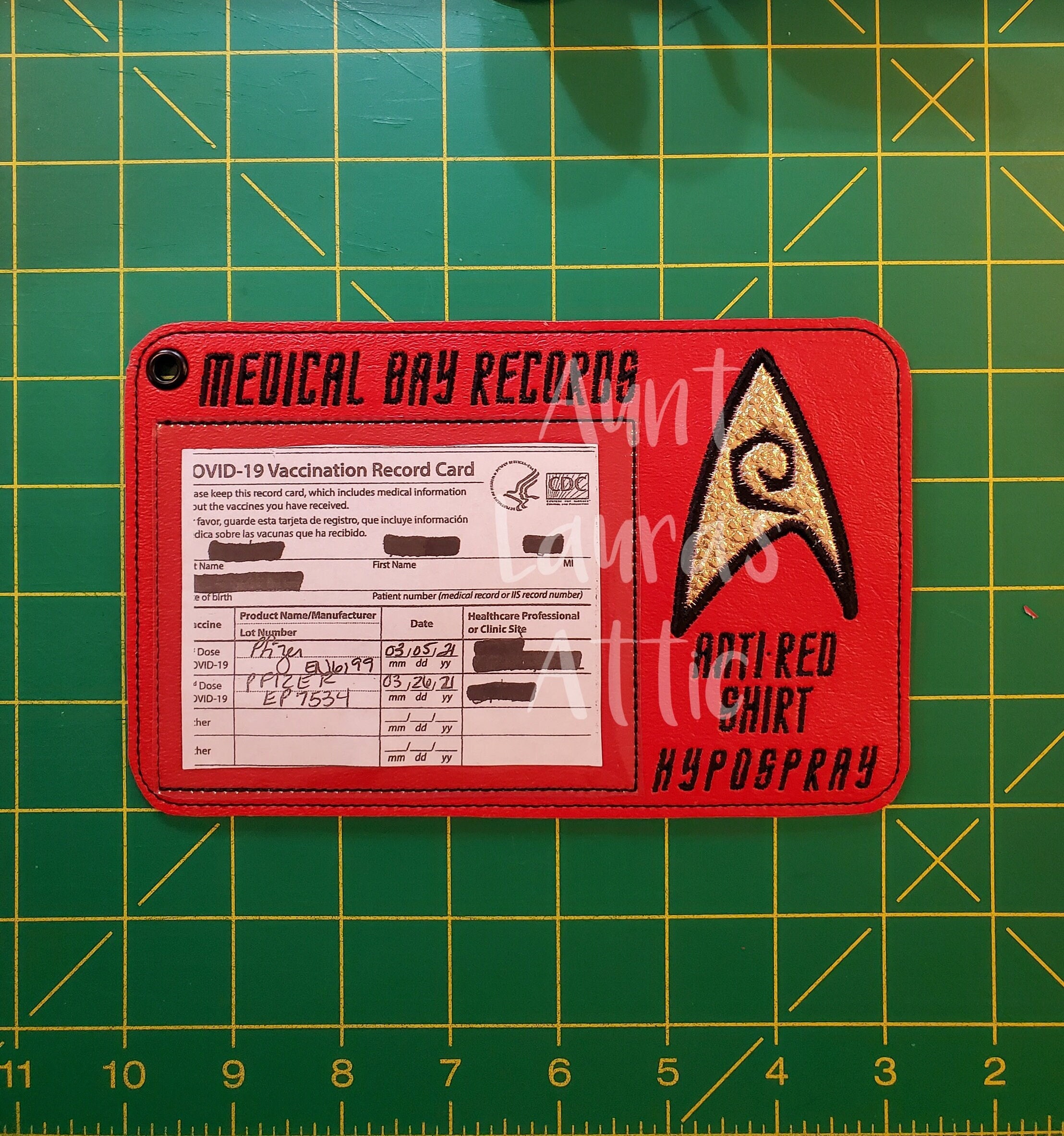 UDATED - Covid Vaccination Card Holder, Exclusive, Star Trek Red Shir…