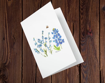 Texas Wildflowers  Art Notecards, Gift For Mom, Gift For Daughter, Gift For Grandma, Gift For Aunt, 10 Blank Cards With Envelopes