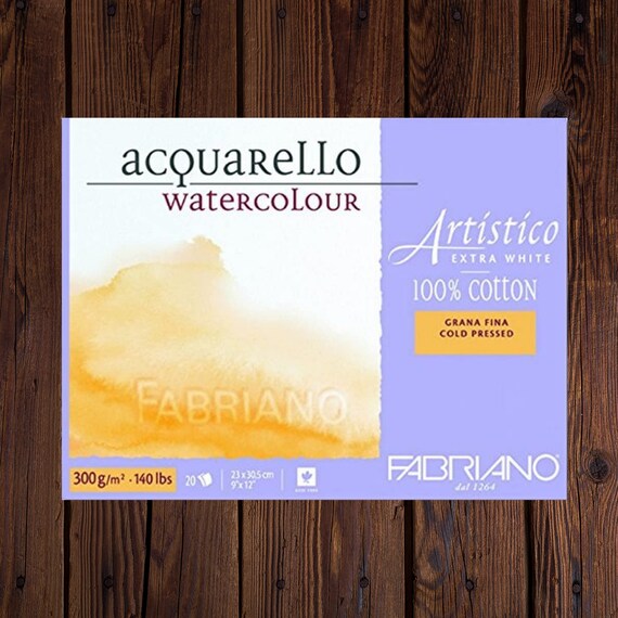 Watercolor Paper-watercolor Paper Block-watercolor Painting-watercolor  Supplies-fabriano Aristico-9x12-cold Press-extra White-watercolor Pad 