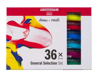 Amsterdam Standard Series Acrylic Paint Set-20ml-36-Colors-Acrylic Painting Supplies-Acrylic Paint Set-Professional Paints-Pour Paints