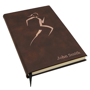 Runner Vegan Leather Journal, Runner Gift, Personalized Vegan Leather Diary, Custom Notebook Gift
