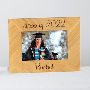 Graduation Class of 2022 Picture Frame | 4x6 Bamboo Picture Frame | Graduation Gift | Custom Picture Frame