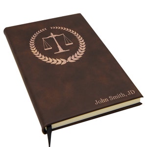 Jurist Vegan Leder Journal, personalisiertes Vegan Leder Tagebuch, Custom Notebook Geschenk in verschiedenen Farben