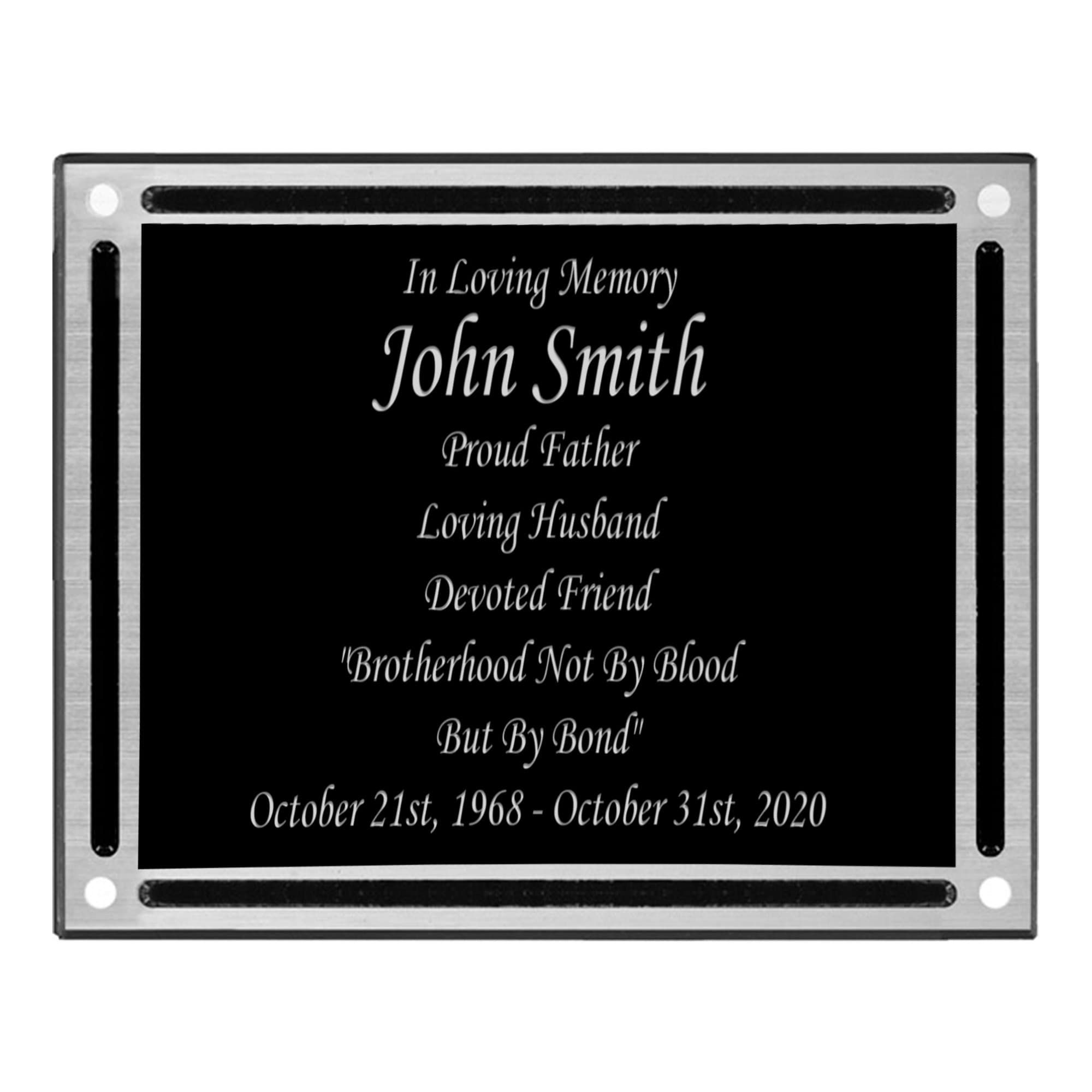 Photo Memorial Plaque Grave Marker Personalized Remembrance Etsy