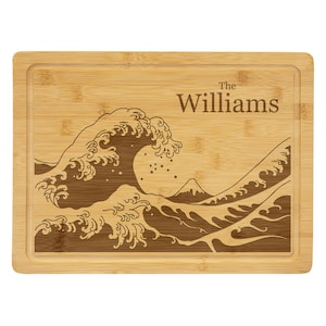 Ocean Waves Cutting Board, Housewarming Gift, Kitchen Decor, Ocean Lover&#39;s Gift, New Home Gift, Gift For Kitchen