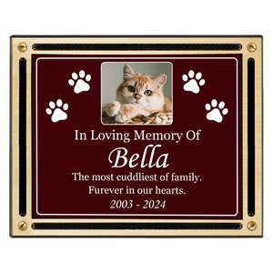 Photo Pet Memorial Plaque, Grave Marker, Personalized Remembrance Plaque, Outdoor, Indoor Memorial Cast Aluminum Plaque, Pet Engraved Plaque