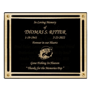 Photo Memorial Plaque, Grave Marker, Personalized Remembrance Plaque, Outdoor, Indoor Memorial Cast Aluminum Plaque, Engraved Plaque