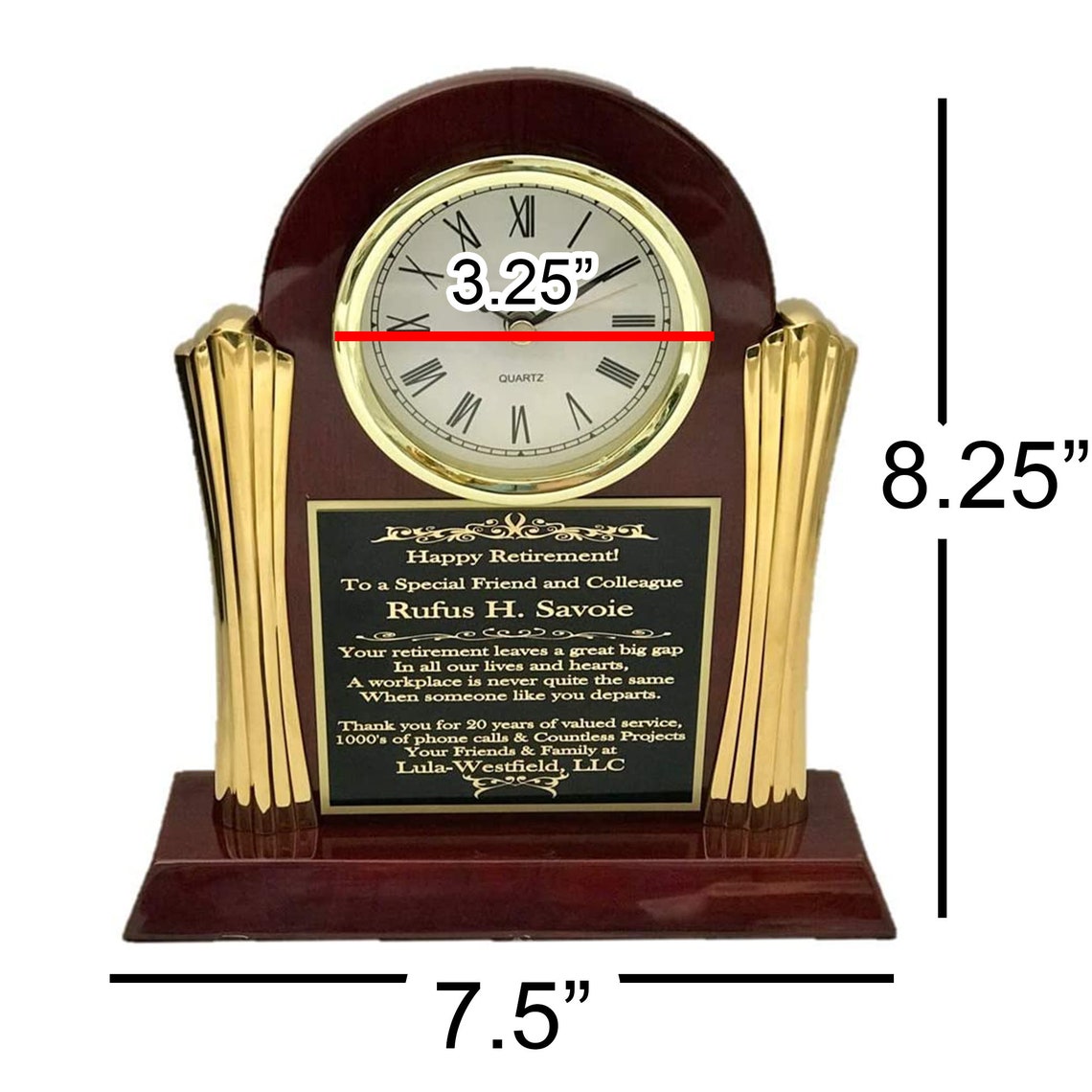 Beautiful Personalized Clock for Retirement Gift Achievement Etsy