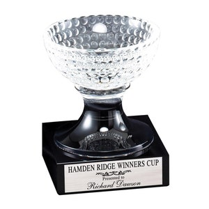 Crystal Golf Bowl Trophy: Engraved Corporate Golf Award