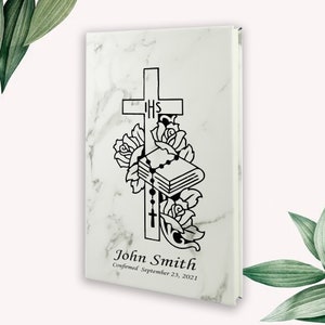 Cartas conmemorativas a sus seres queridos, Regalo de simpatía para sacerdotes, pastores, Diario conmemorativo de cuero vegano, Diario conmemorativo, Cuaderno de memoria