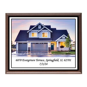 Housewarming Gift Plaque, Personalized Plaque, Building Sign, Engraved Tree Plaque, Custom Engraving, Multiple Sizes