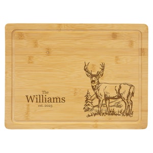 Cutting Board with Deer, Housewarming Gift, Kitchen Decor, Deer Lover&#39;s Gift, New Home Gift, Gift For Kitchen