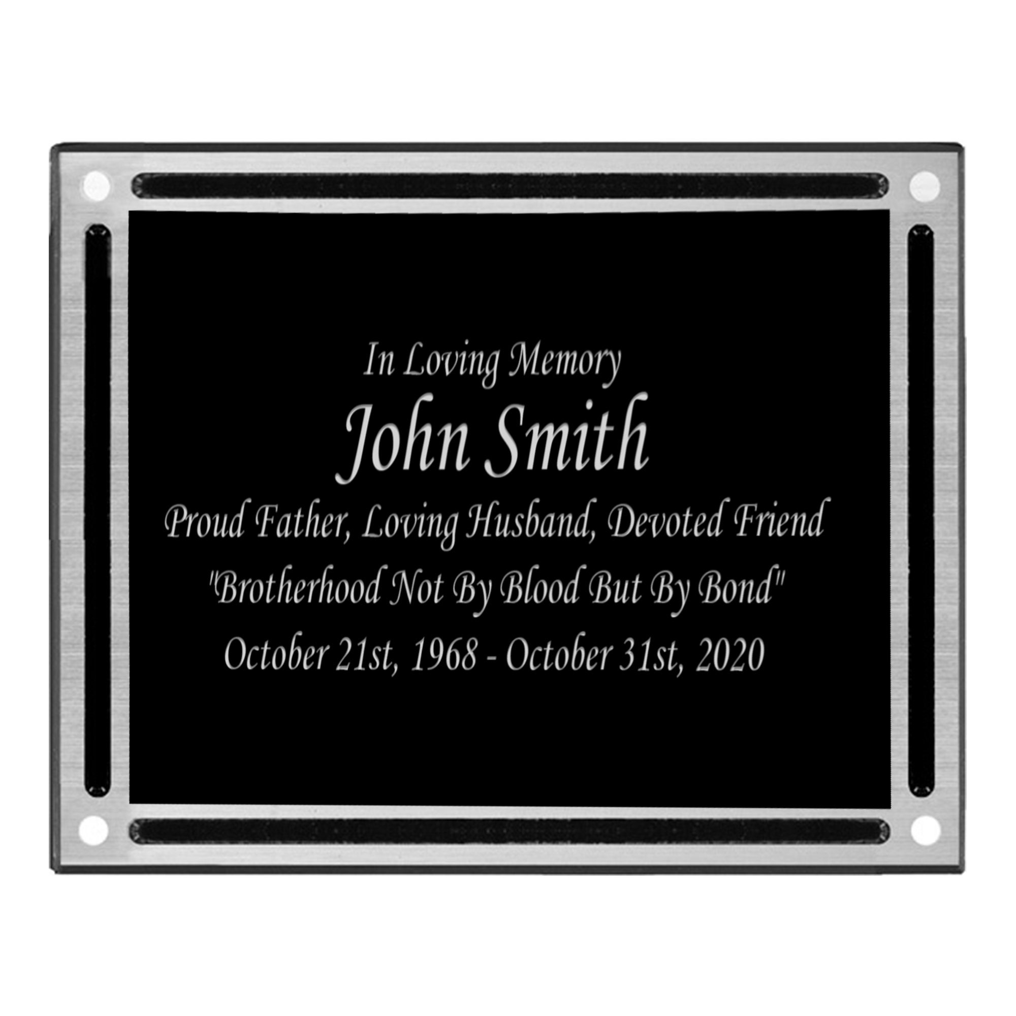 Memorial Plaque Grave Marker Personalized Remembrance Etsy UK