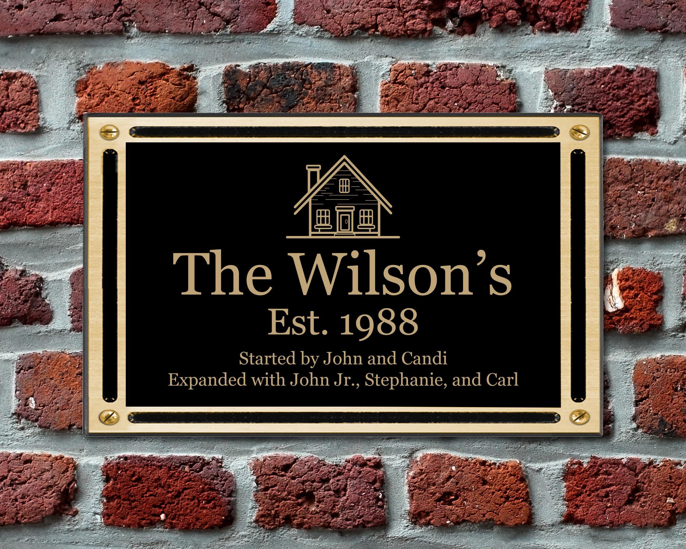 Custom Cast Aluminum Plaque, Engraved Outdoor Indoor Address, Building ...