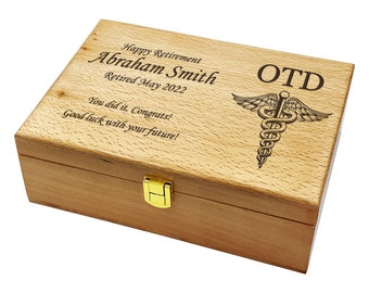 Doctor of Occupational Therapy, Memory Box, Retirement, Anniversary, Wedding, Birthday Gift, Personalized Wooden Box, Engraved Keepsake Box