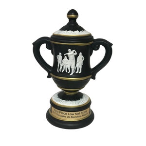 Golf Trophy, Beautiful Golf Cameo Cup Trophy, Golf Championship, Golf Tournament Awards