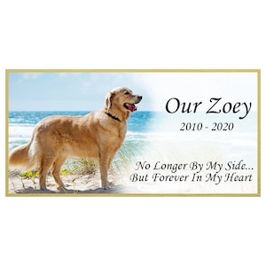 Custom Pet Memorial Plaque, Personalized Photo Commemorative Urn Plaque for Cats and Dogs, Customized Urn Name Plate
