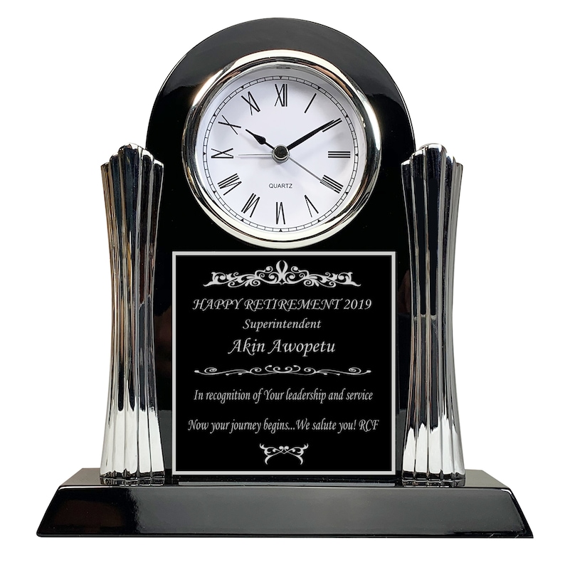 Beautiful Personalized Clock for Retirement Gift Achievement Etsy