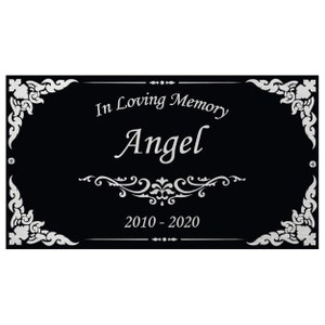 Beautifully Engraved Plaque, Plate, Name Plate in Black and Maroon- Multiple Sizes and Colors