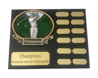12'' Annual 18 year Silver plaque/trophy for all sports FREE ENGRAVING 