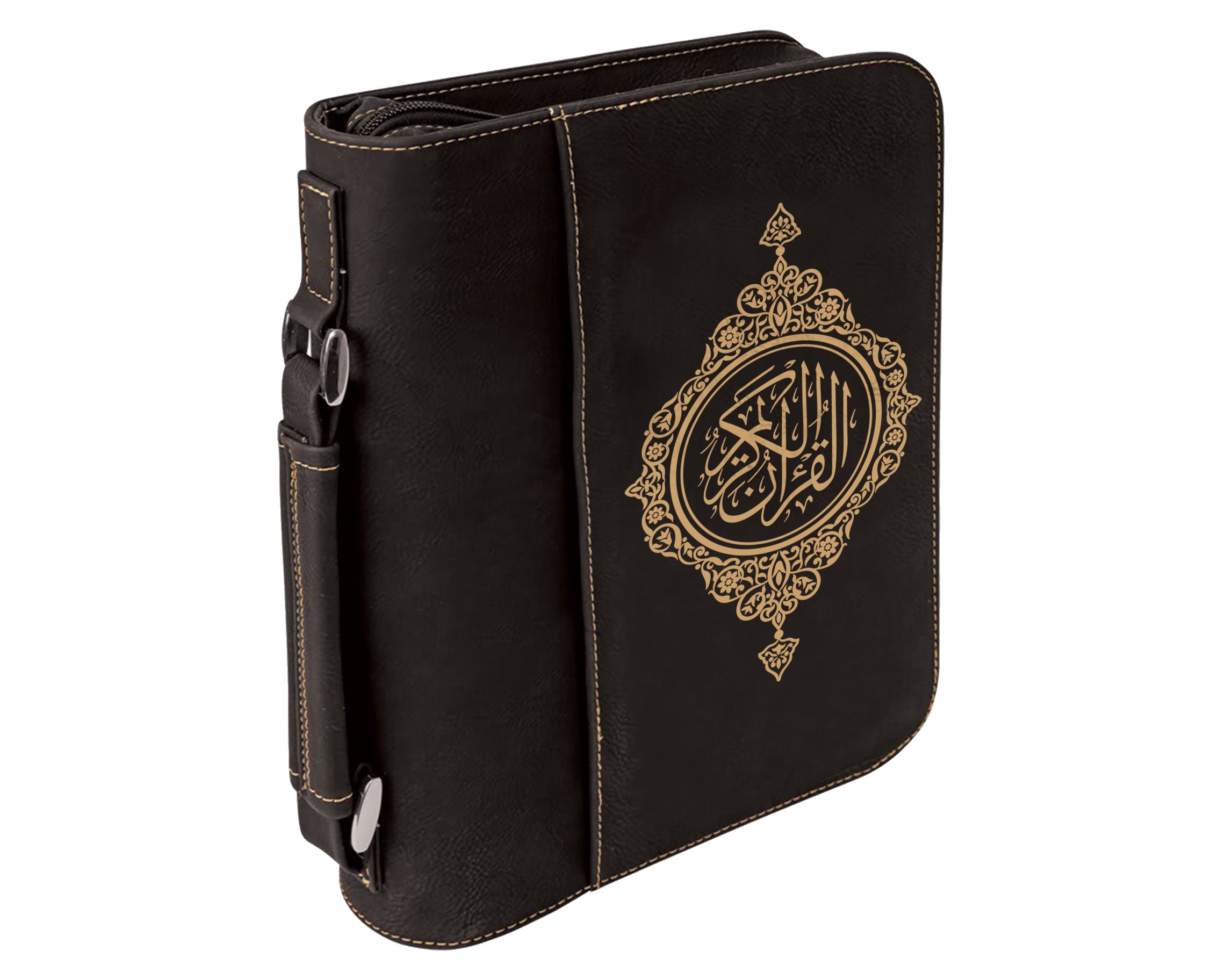 Quran Cover, Personalized Vegan Quran Cover with Zipper, Ramadan and Eid Gift, Customized Quran Holder, Islamic Gift