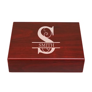 Personalized Wooden Box, Engraved Box, Memory Box, Gift for Him, Christmas Gift box, Father's Day, Man Cave, Husband  Groomsman gift box