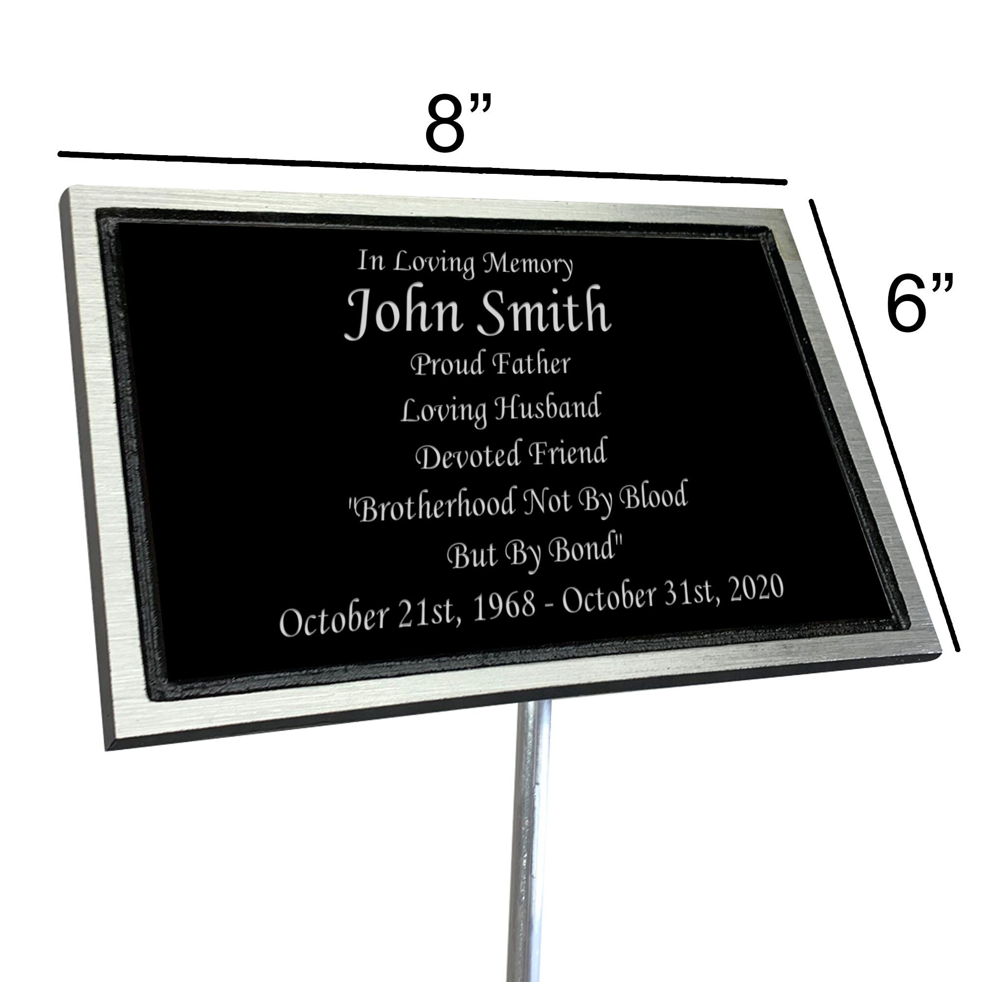 Memorial Plaque Grave Marker Remembrance Plaque Outdoor Etsy
