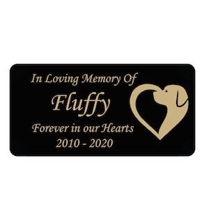 Pet Dog Memorial Personalized Plates, Commemorative Memory Plaque, Customized Plaque- Multiple Size and Color Options