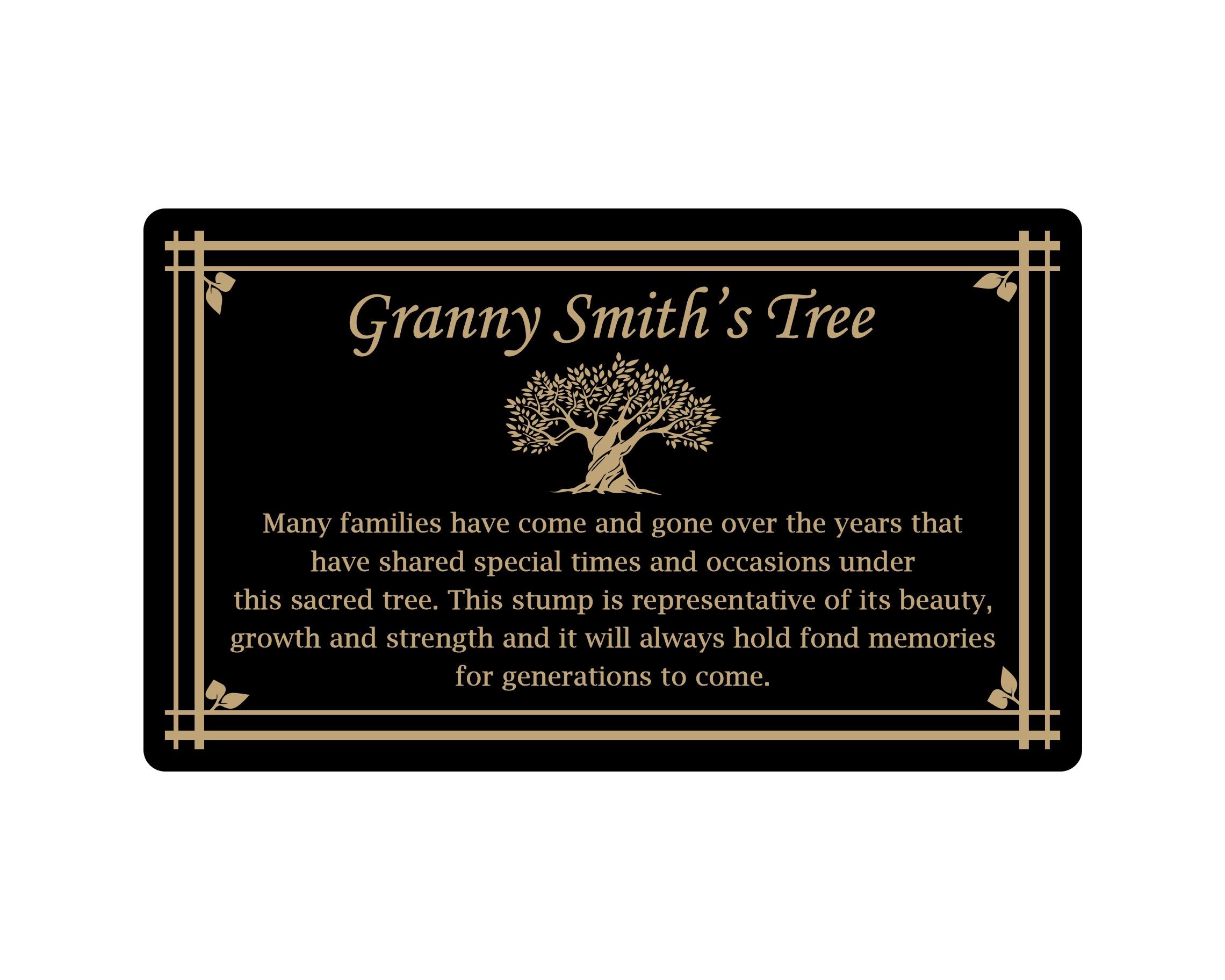 Placa conmemorativa personalizada para árbol: placa grabada, decoración para jardín