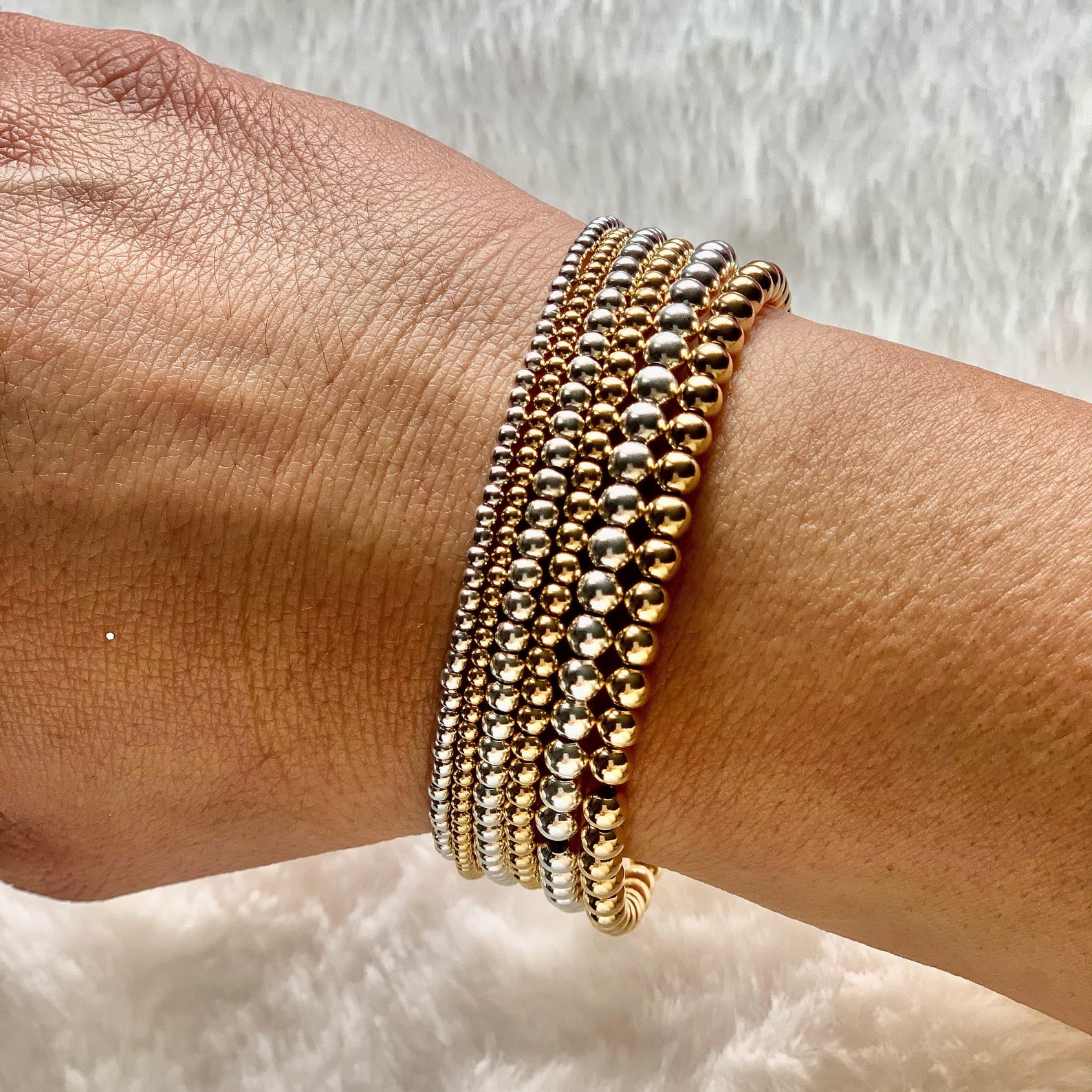 Bracelet 2mm Bead Size for 14k Gold Filled Beaded Bracelet Etsy