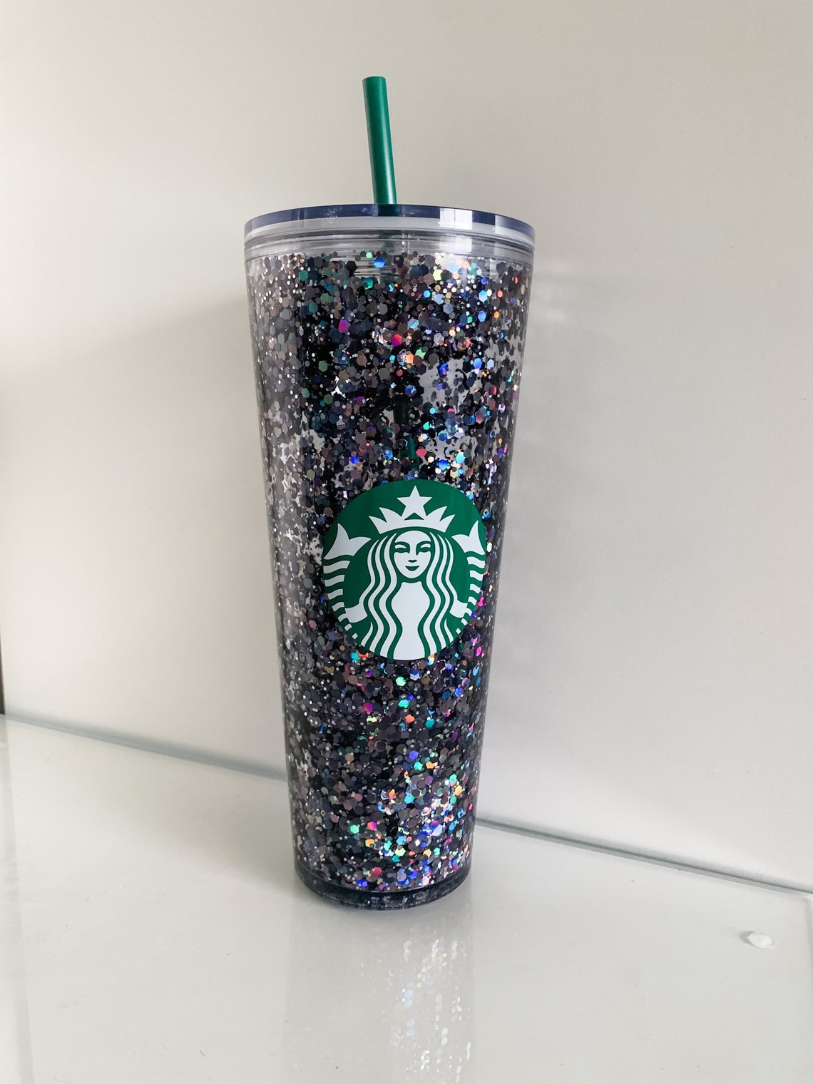 Starbucks Floating Glitter Double Wall Acrylic Cold Drink | Etsy