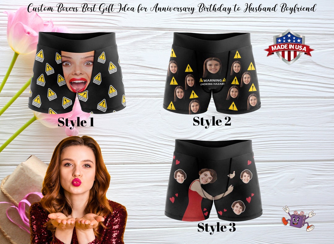 Custom Photo Boxers Briefs for Men Personalized Boxers With - Etsy