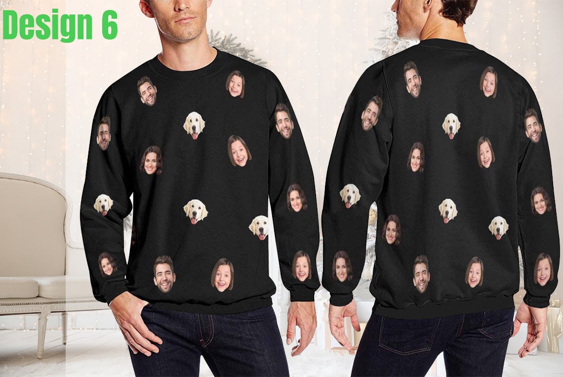 Pull Moche Personnalisé Prénom - Famille Avec Photo - Pull