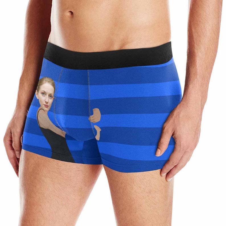 Custom Underwear for Men Personalized Face Boxers Briefs Photo on Underpants Gift for Holiday