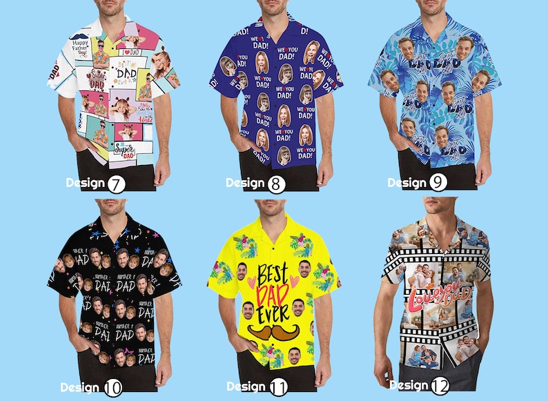 Custom Face Hawaiian Shirt for Men Women Personalized Background Photo Text Hawaii Shirt Bachelor Party Shirt Trip Birthday Father Day Gift image 3