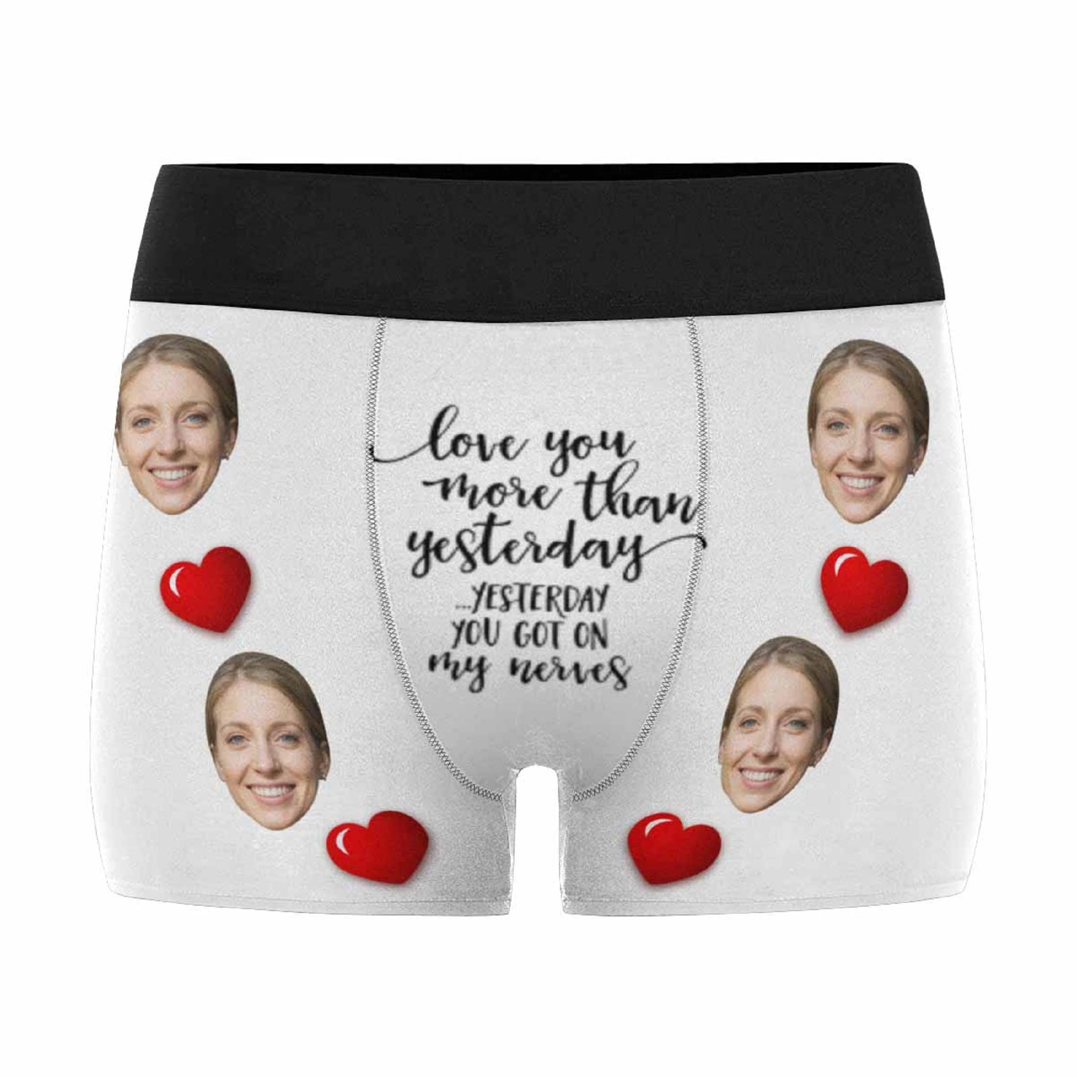 Custom Underwear for Men Personalized Face Boxers Briefs Photo Etsy