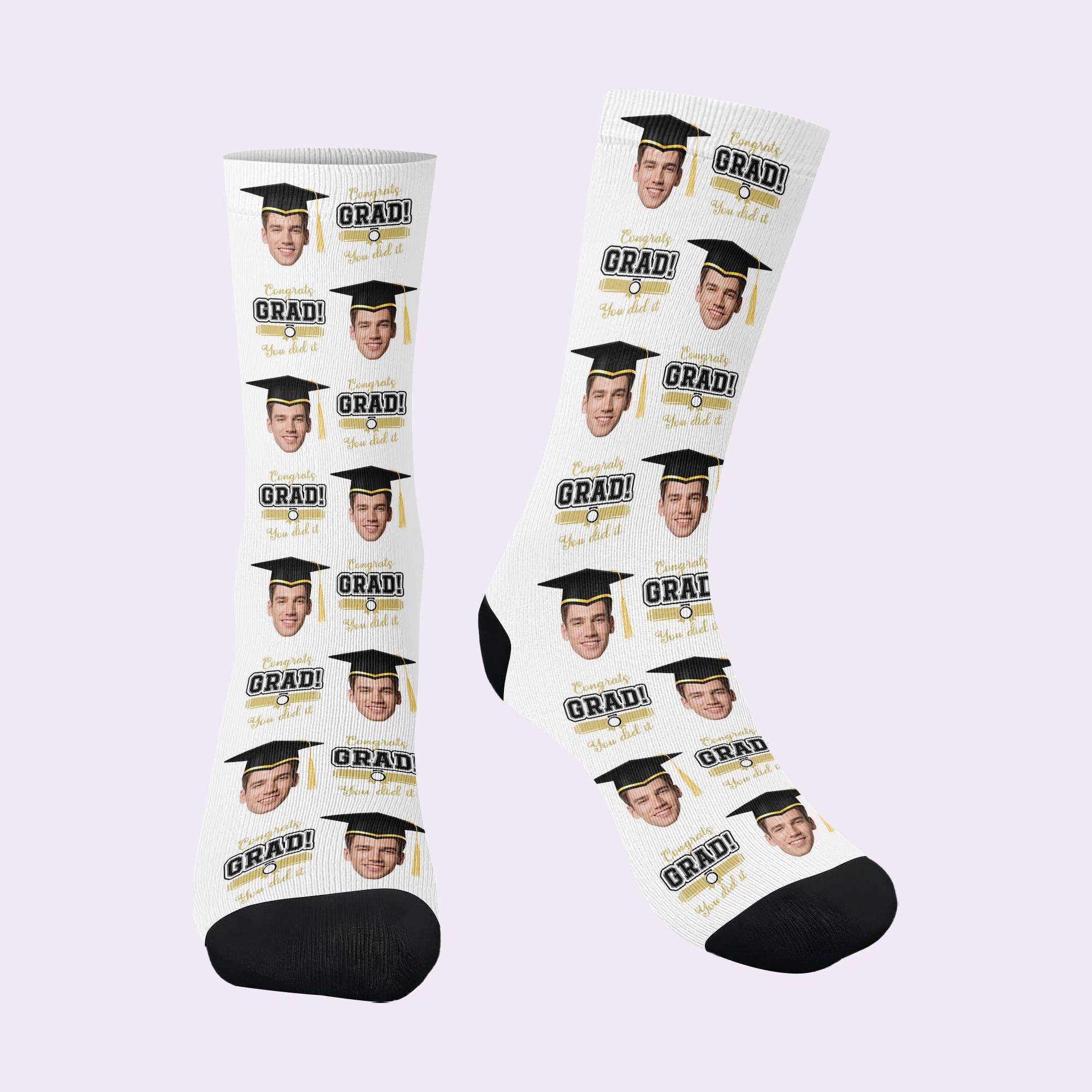 Custom Graduation Socks, Face Sock, Personalized Photo Socks, Funny Sox ...