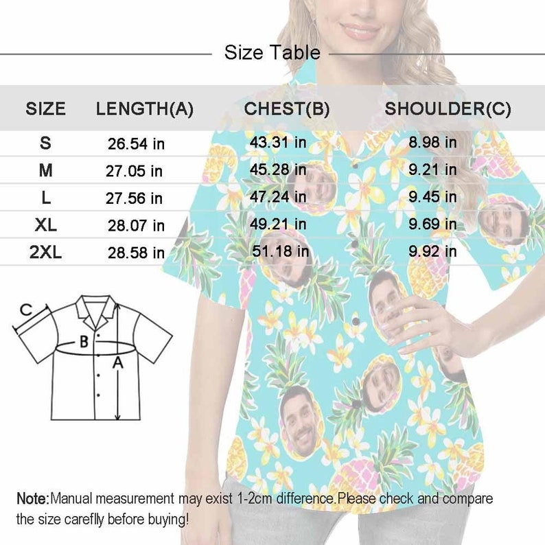 Custom Face Hawaiian Shirt for Men Women Personalized Background Photo Text Hawaii Shirt Bachelor Party Shirt Trip Birthday Father Day Gift image 7