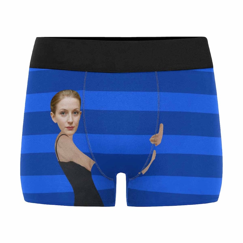 Custom Underwear for Men Personalized Face Boxers Briefs Photo on Underpants Gift for Holiday