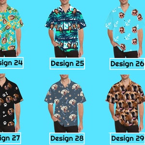 Custom Face Hawaiian Shirt for Men Personalized Photo Text Hawaii Shirt Bachelor Party Shirts Anniversary Vacation Trip Fathers Day Gift image 6