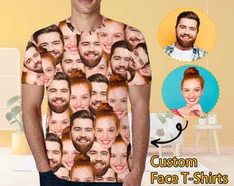 Custom Face T-Shirt, Personalized Photo Shirts for Bachelor Party