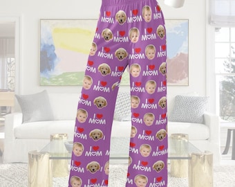 Custom Face Pajama Pants for Mom, Personalized Pajama Trousers,Mothers Day Gift