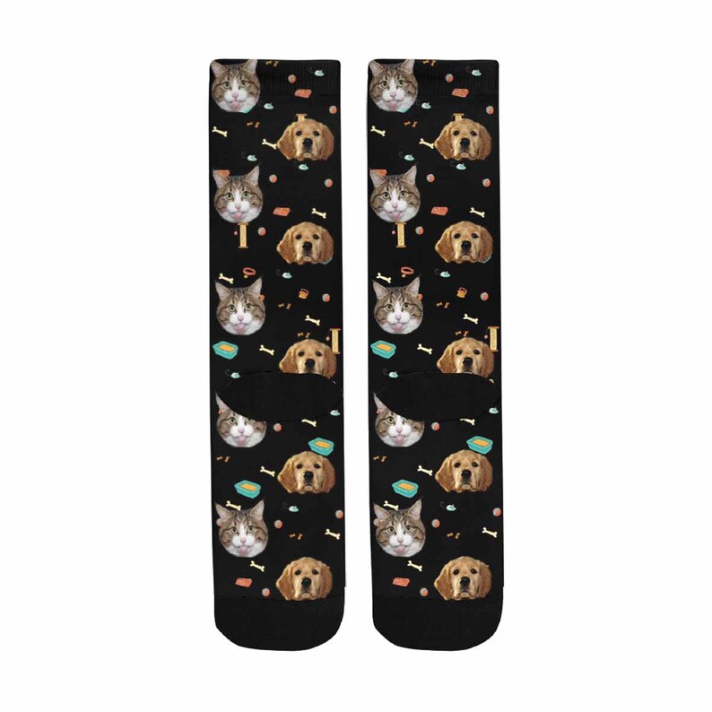 Custom Socks with Face Pet Animal/'s Cat Dog Face Personalized Photo on Sox Gifts for Birthday and Holidays